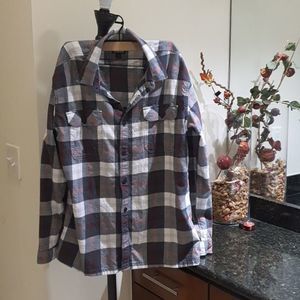 PATAGONIA Long Sleeved Organic Cotton Midweight Fjord Flannel shirt forage XL